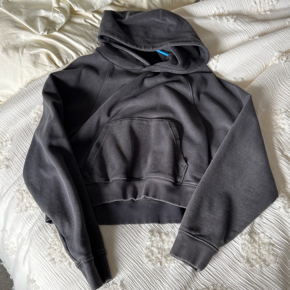 Aerie grey cropped hoodie